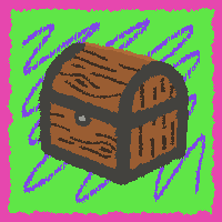 Boiling-animated treasure chest that opens to reveal it is a mimic
